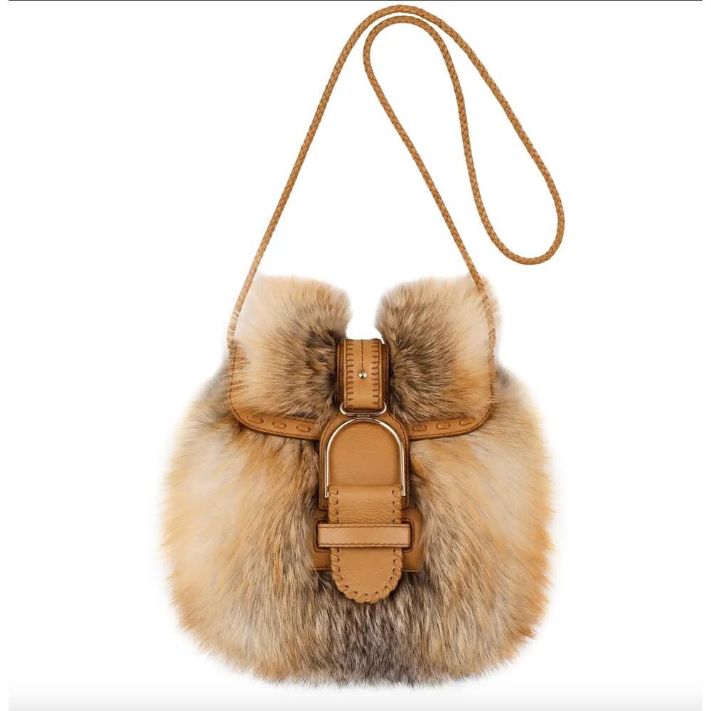 Vintage Jimmy Choo Leah Calf Hair Leather Shoulder Bag NWT